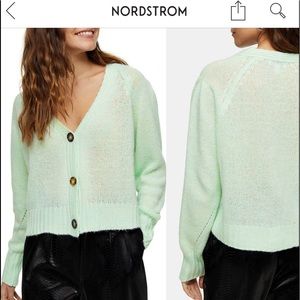 Topshop mint cardigan